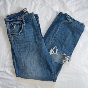 Abercrombie Curve Love High Rise Ankle Straight Jeans